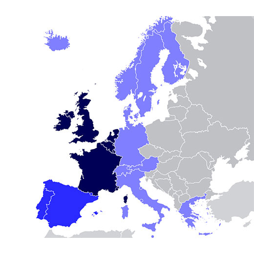 2008 Increase in export volumes of transport to Western Europe